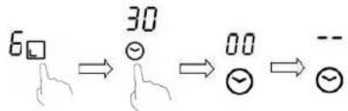 CANDY CTPS63SCTTWIFI/1 - Setting the timer to turn one cooking zone off - 6