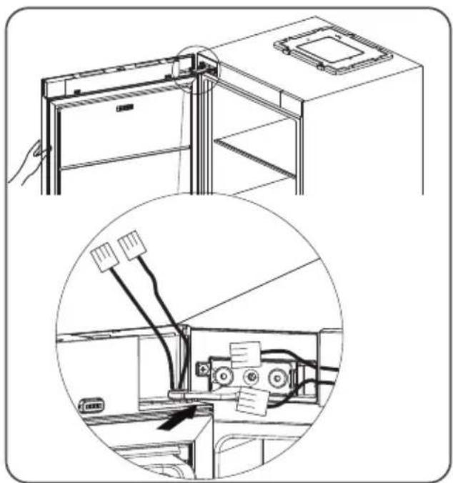 HISENSE FT5K310GSFC - Omvändning av dörren - 4
