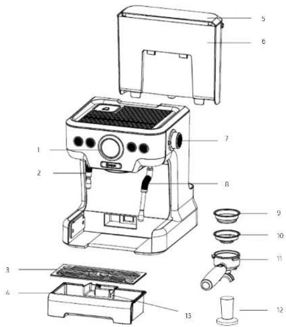 CECOTEC Power Espresso 20 Barista Pro - PIEZAS Y COMPONENTES - 1