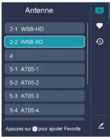 HISENSE 75A7N - Afficher la liste des chaînes - 1