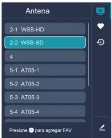 HISENSE 75A7N - Mostrar la lista de canales - 3