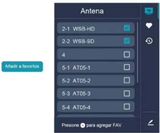 HISENSE 75A7N - Agregar un canal a una lista de favoritos - 1