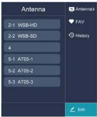 HISENSE 75A7N - Edit Channel List - 1