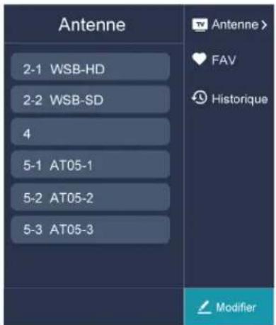 HISENSE 75A7N - Modifier la liste des chaînes - 1