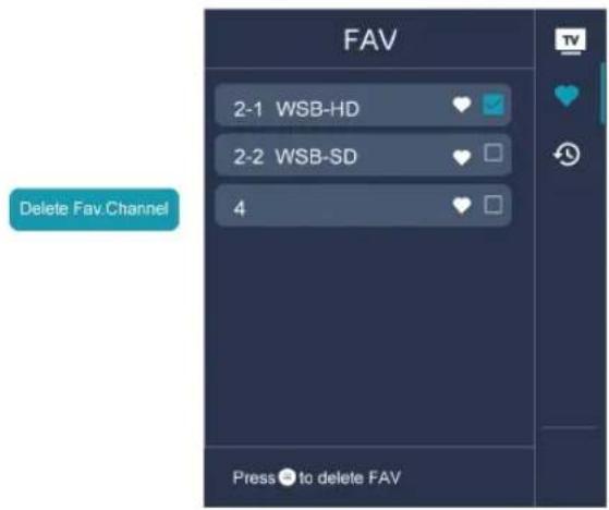 HISENSE 75A7N - Move or remove channels in a favorite list - 1