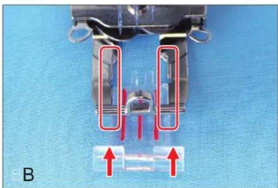 BABY LOCK Applaud - Mise en place du guide (fig. B) - 1