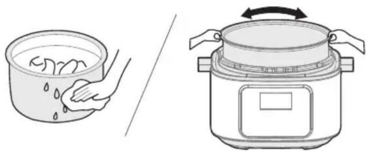 MIDEA MPC6018AASS - Put the inner pot into the cooker - 1