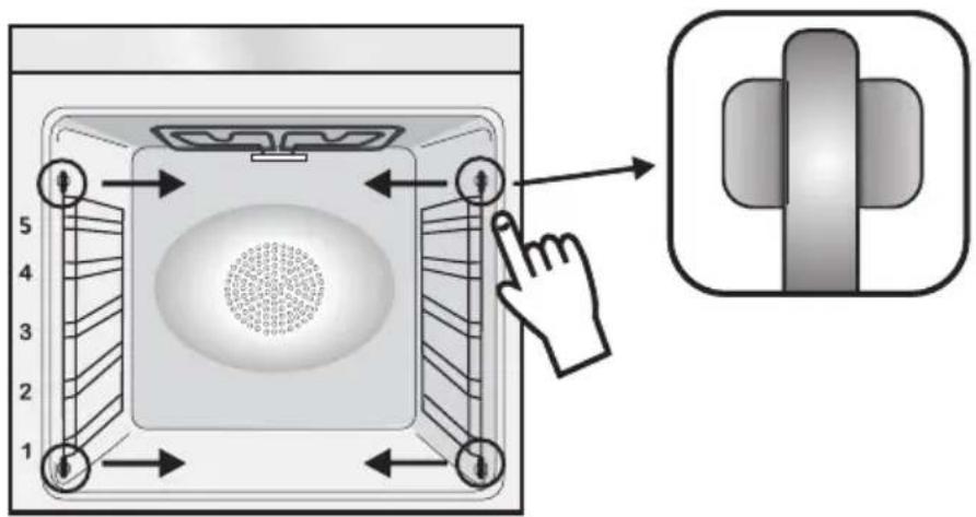 HOOVER HON602X-TN - INSTRUCTION FOR REMOVAL AND CLEANING OF THE SIDE RACKS - 1