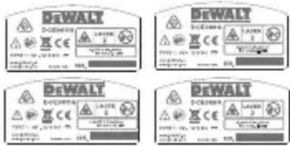 DEWALT DCE089R - Etichette di avvertenza - 4