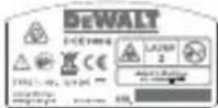 DEWALT DCE089R - Uyarı Etiketleri - 5