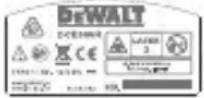 DEWALT DCE089R - Etiquetas de advertencia - 7