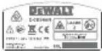 DEWALT DCE089R - Warnetiketten - 7