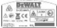 DEWALT DCE089R - Etiquetas de aviso - 7