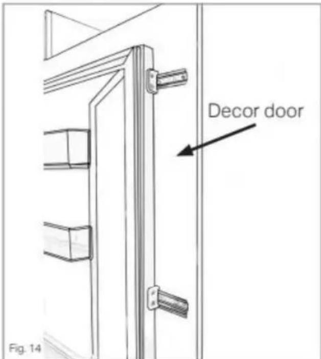 HAIER HATO 174 DE - Mounting the fascia door - 4