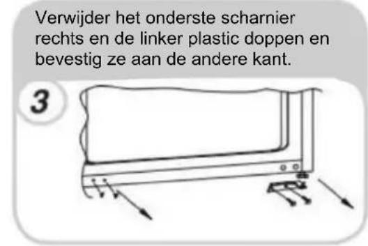 HAIER HATO 174 DE - De deur van het apparaat omkeren - 3