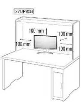 LG 27UP83A - Installing on a Table - 1