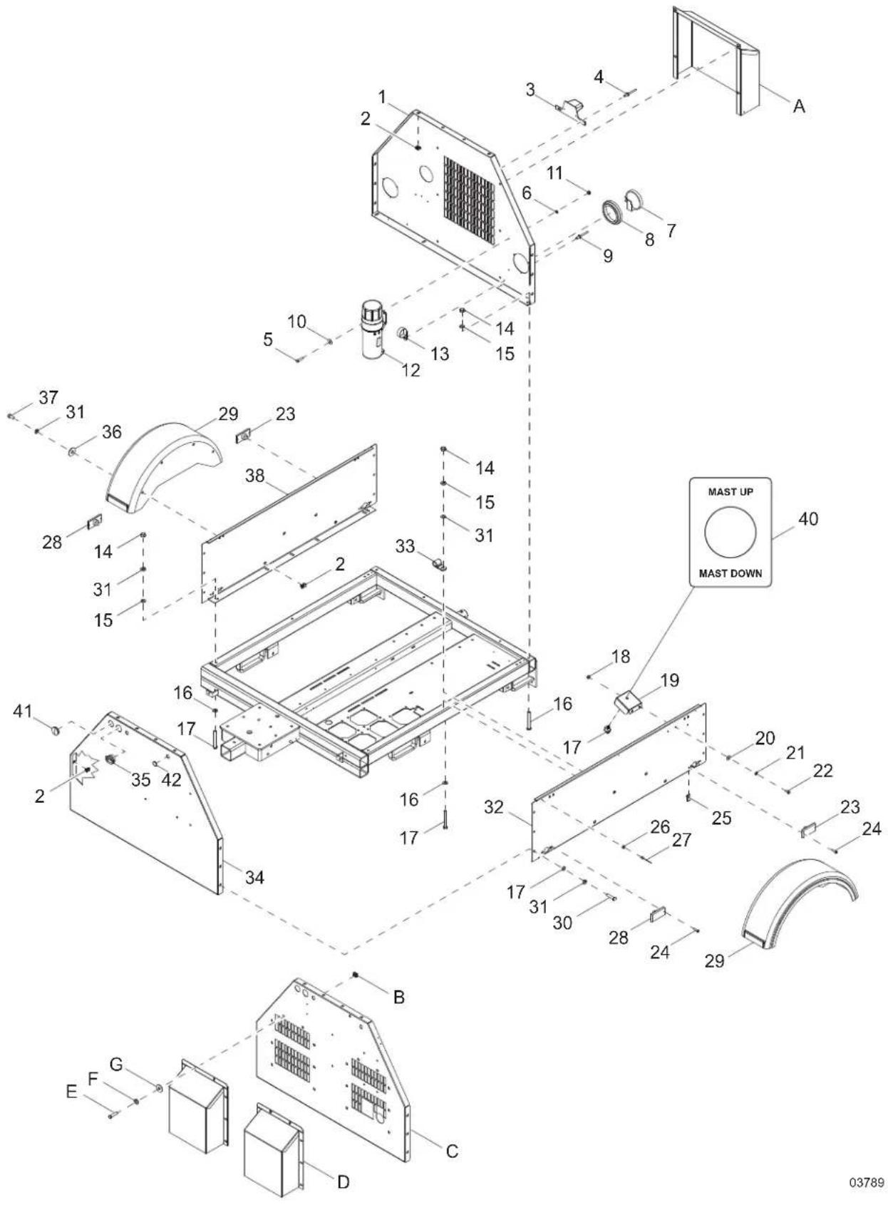 Generac MLT4060 - Item Part No. Qty Description Notes - 1