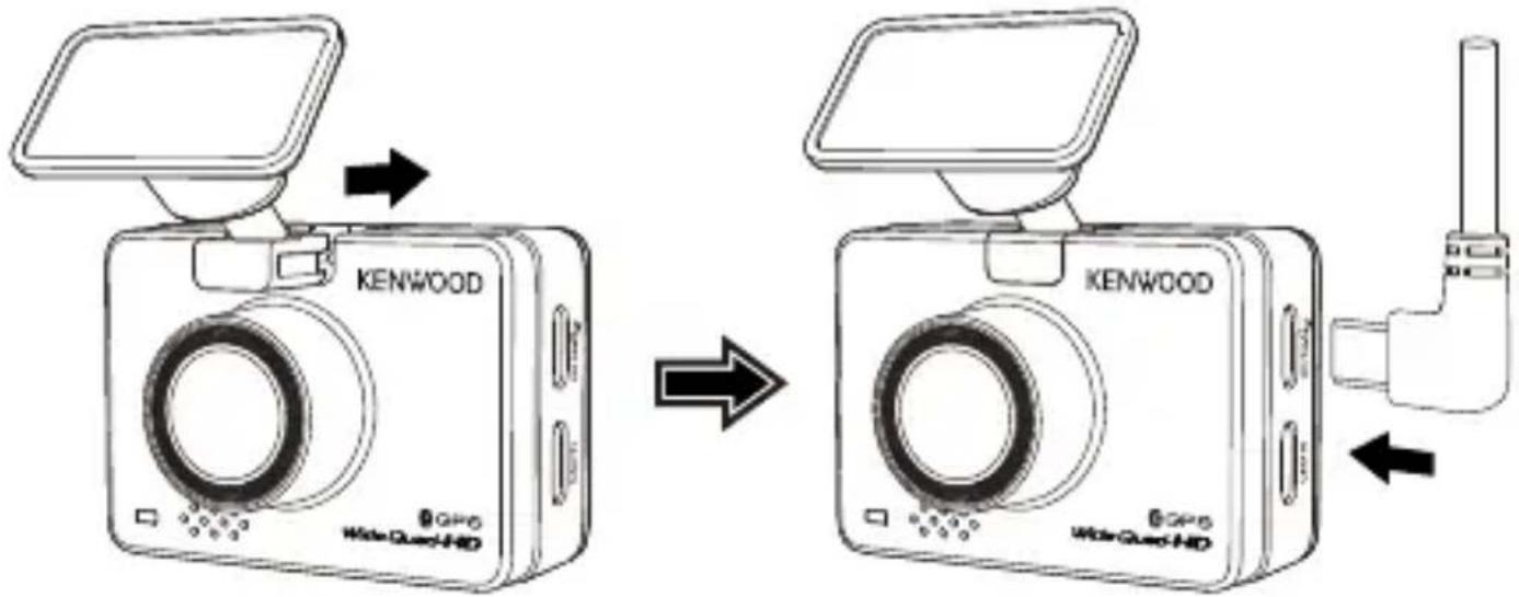 KENWOOD DRV-A510W - CACHER ET COUPER LE CÂBLE - 2
