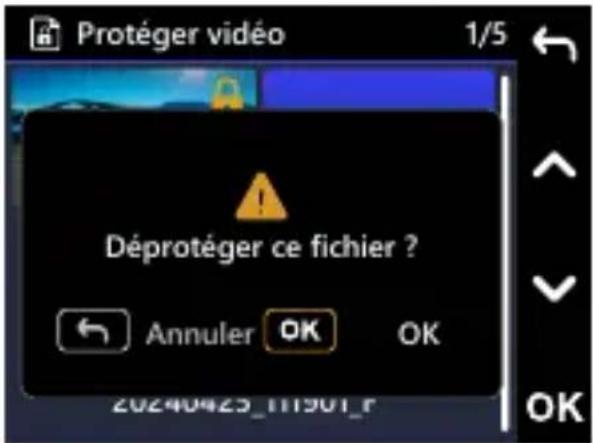 KENWOOD DRV-A510W - PROTÉGER / DÉPROTÉGER UN FICHIER - 4