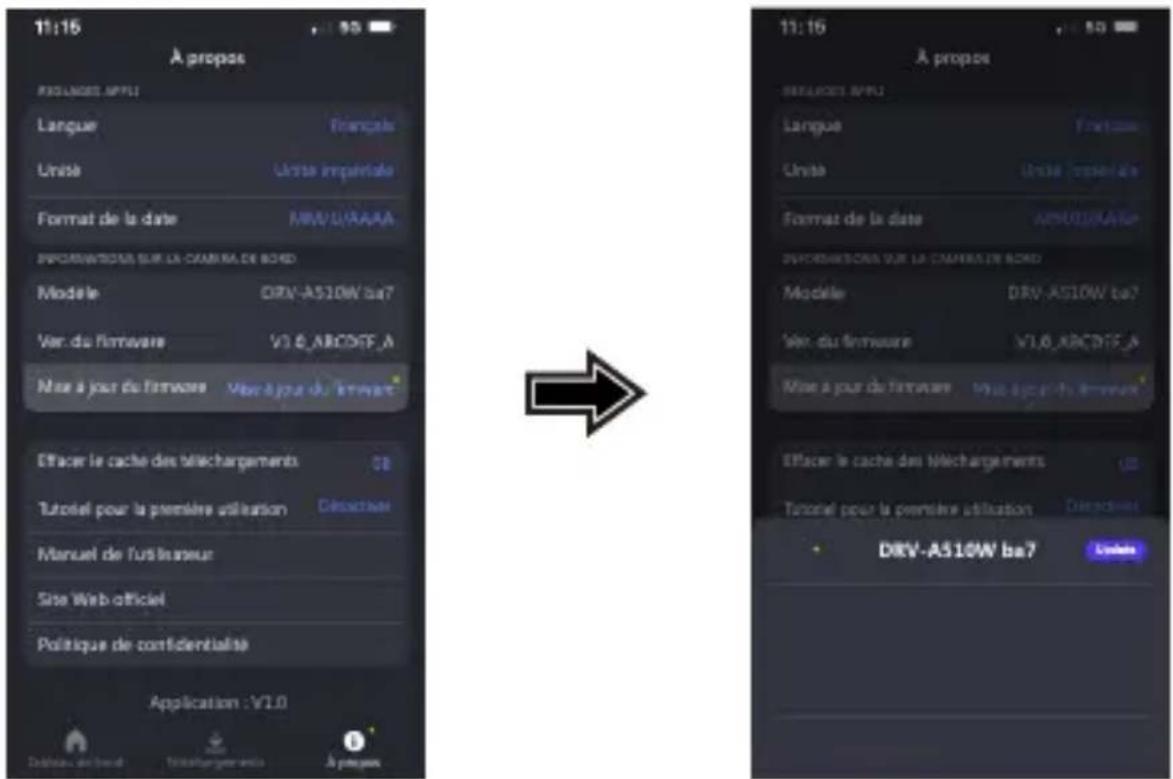 KENWOOD DRV-A510W - Mises à jour OTA avec l'application KENWOOD DASH CAM MANAGER sur un smartphone - 2