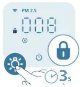 PHILIPS AC3210 - Configurar o bloqueio infantil - 1