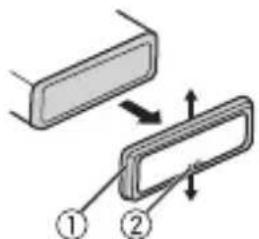 PIONEER DEH-S040BT - Entfernen des (mit dem mitgelieferten Montagerahmen eingebauten) Geräts - 1