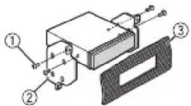 PIONEER DEH-S040BT - When not using the supplied mounting sleeve - 2