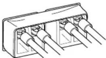 PIONEER GM-X352 - Push on the terminal cover. - 1