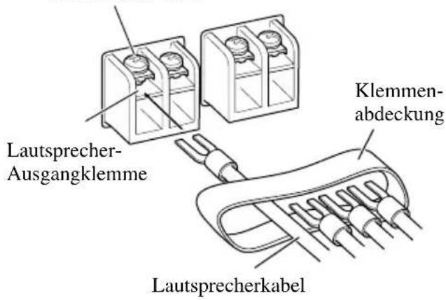 PIONEER GM-X352 - Schlieben Sie die Lautsprecher-kabel an die Lautsprecherausgangklemen an. - 1