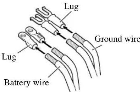 PIONEER GM-X352 - Attach lugs to wire ends. Lugs not supplied. - 1