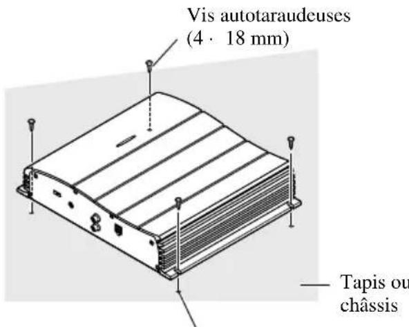 PIONEER GM-X352 - Exemple d'installation sur le tapis de sol ou sur le chassis - 1