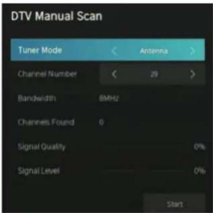 RCA iRV42H3 - Recherche DTV manuelle - 1
