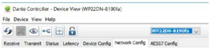 Ecler WP22DN - Configuration réseau et routage DANTE™/AES67 du WP22DN - 1