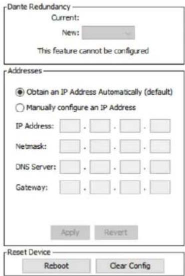 Ecler WP22DN - Configuration réseau et routage DANTE™/AES67 du WP22DN - 2