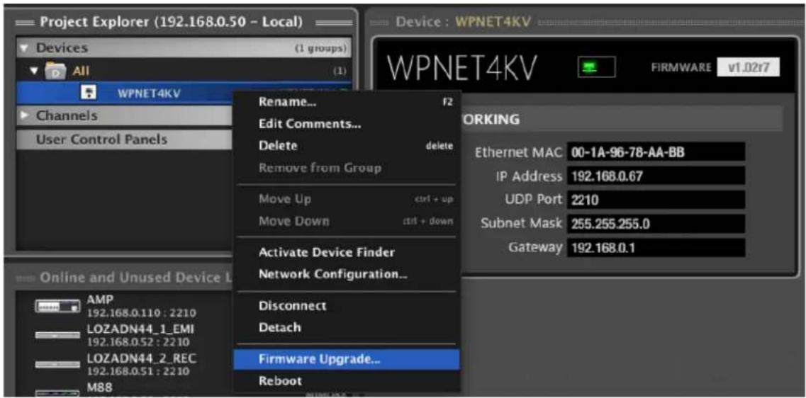 Ecler WPNET8K - MISE A NIVEAU DU FIRMWARE WPNET « R » - 1