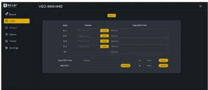 Ecler VEO-MXH44D - Input - 1