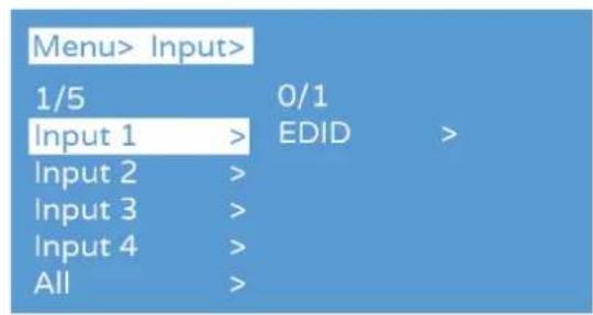 Ecler VEO-MXH44D - Contrôle du signal d'entrée (Input) - 2