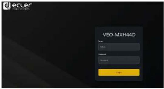 Ecler VEO-MXH44D - Connexion par navigateur - 1
