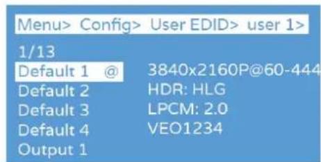 Ecler VEO-MXH44D - User EDID (EDID personnel défini par l'utilisateur) - 3