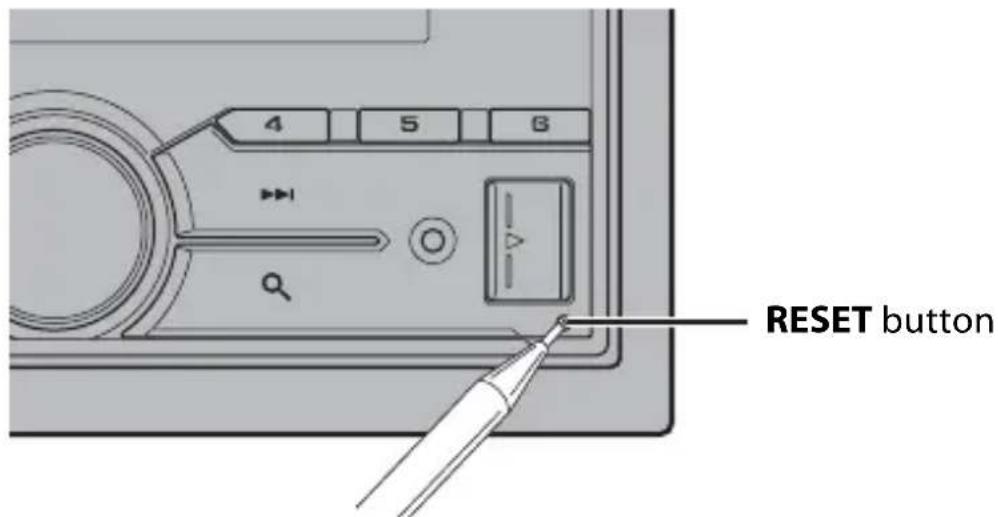 PIONEER MVH-S610BT - Resetting the microprocessor - 1