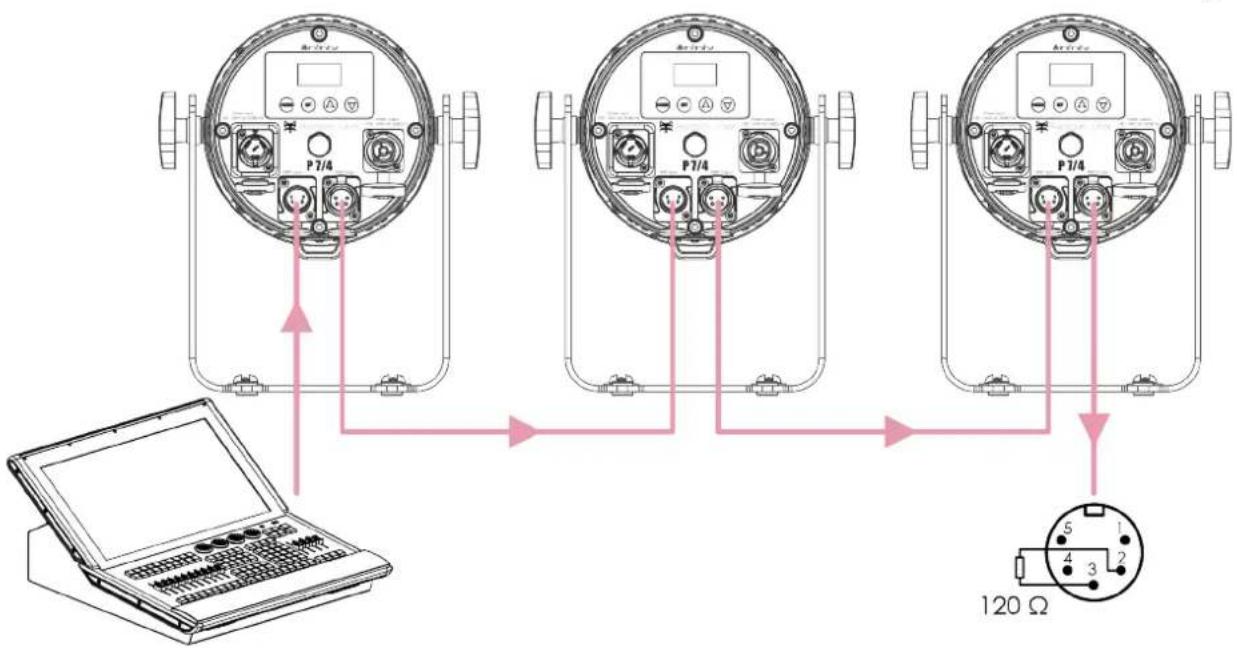 INFINITY Raccoon Junior P7/4 - Connexion DMX - 1