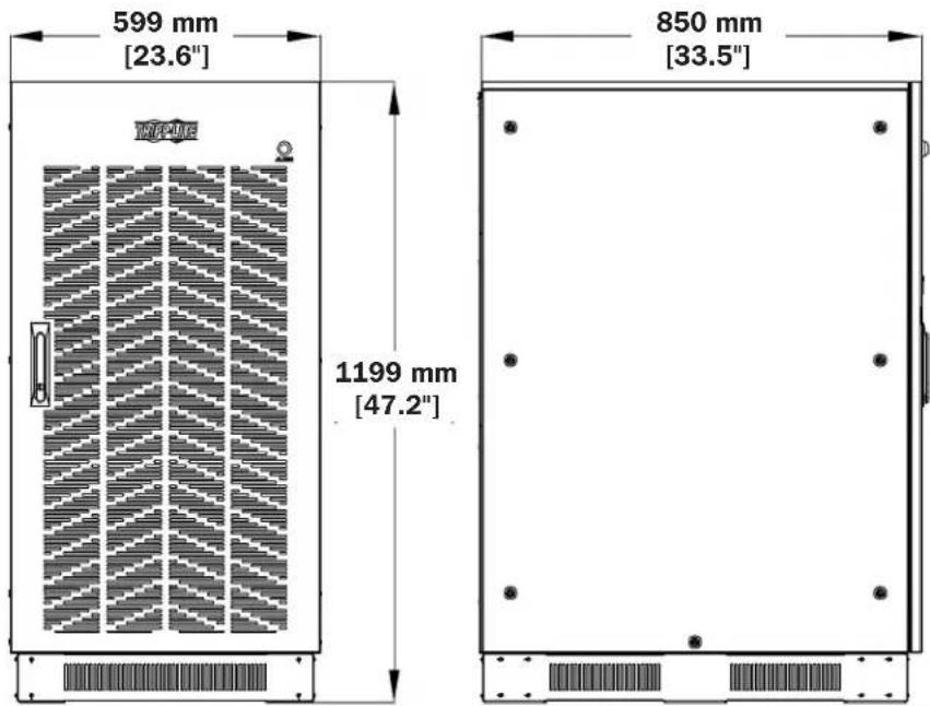 Tripp Lite S3MT-100K480V - Datos Mecánicos - 1