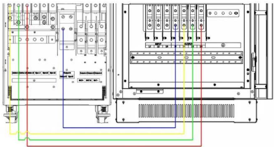 Tripp Lite S3MT-100K480V - Conexiones para los UPS S3MT-60K480V y S3MT-60K600V a S3M50K o S3M60K - 1