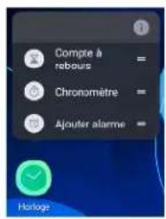 Compte à rebours Chronomètre Ajouter alarme Harloge