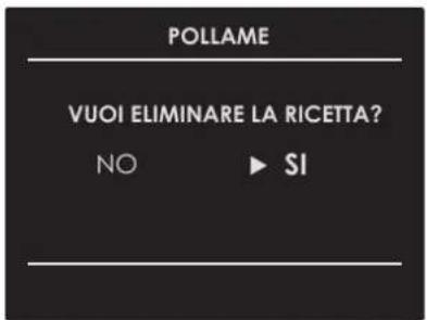 Fulgor Milano FCLSO 6023 TEM BK - Cancellare una ricetta personalizzata: - 1