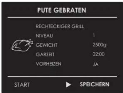 Fulgor Milano FCLSO 6023 TEM BK - Speichern eines benutzerdefinierten Rezepts: - 3
