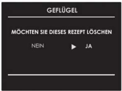 Fulgor Milano FCLSO 6023 TEM BK - Löschen eines personalisierten Rezepts: - 1