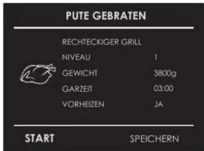 Fulgor Milano FCLSO 6023 TEM BK - Wählen Sie ein bereits definiertes Rezept aus: - 1