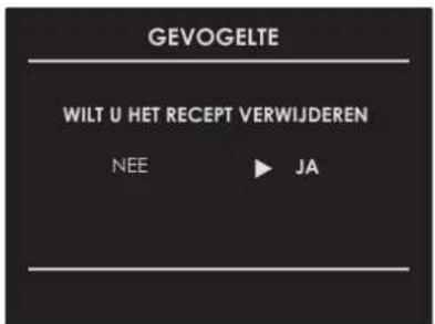 Fulgor Milano FCLSO 6023 TEM BK - Een aangepast recept verwijderen: - 1