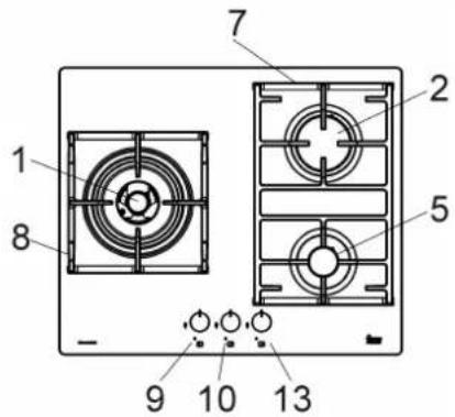 TEKA CGW LUX 90 5G AI AL DR CI - ΠΕΡΙΓΡΑΦΗ ΕΣΤΙΩΝ ΜΑΓΕΙΡΕΜΑΤΟΣ - 1